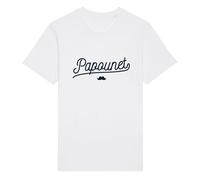 We Are Family, Tee Shirt Humoristique pour Homme, Modèle Papounet, Manches Courtes, Col Rond, Cadeau Original, Tshirt Humour 100% Coton Bio, Blanc, Taille L