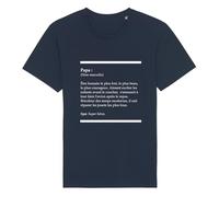 We Are Family - Tee-Shirt Humoristique pour Homme Motif Définition Papa - Manches Courtes - Col Rond - Cadeau Personnalisé - 100% Coton Bio - L - Bleu Navy