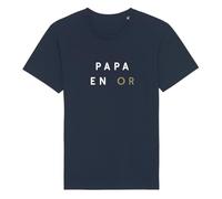 We Are Family, Tee Shirt Humoristique pour Homme, Papa en Or 2 Waf, Manches Courtes, Col Rond, Cadeau Original, Tshirt Humour 100% Coton Bio, Bleu Navy, Taille XXL