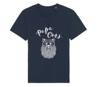 We Are Family, Tee Shirt Humoristique pour Homme, Papa Ours, Manches Courtes, Col Rond, Cadeau Original, Tshirt Humour 100% Coton Bio, Bleu Navy, Taille S