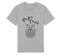 We Are Family, Tee Shirt Humoristique pour Homme, Papa Ours, Manches Courtes, Col Rond, Cadeau Original, Tshirt Humour 100% Coton Bio, Gris Chiné, Taille S