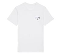 We Are Family, Tee Shirt Humoristique pour Homme, Papa X Cœur Waf, Manches Courtes, Col Rond, Cadeau Original, Tshirt Humour 100% Coton Bio, Blanc, Taille S