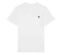 We Are Family, Tee Shirt Humoristique pour Homme, Verre Vin, Manches Courtes, Col Rond, Cadeau Original, Tshirt Humour 100% Coton Bio, Blanc, Taille XXL