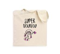 We Are Family, Totebag Humoristique, Super Nounou Naturel, Cadeau Original, Un Cadeau Parfait pour Humour en 100% Coton imprimé avec Amour en France