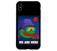 We Are Here, Cool Green Frog Illustration Graphic Designs Coque pour iPhone XS Max