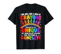 We are Like A Box of Crayons Teacher Back to School T-Shirt