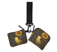 We Are Not Going Back Porte-monnaie pour femme Motif tournesol Chat
