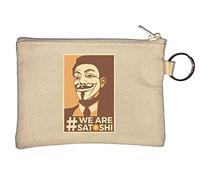 We are Satoshi Nakamoto Bitcoin Anonymous Guy Porte-monnaie Beige