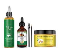 We Art Leaves lot de 3 Huile de batana pour la croissance des cheveux - 156 ml, 118 ml et 60 ml - Huile de batana 100% naturelle du Honduras pour hommes et femmes - Tous types de cheveux