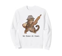 We Bake At Dawn Rouleau à pâtisserie Motif Chat Sweatshirt