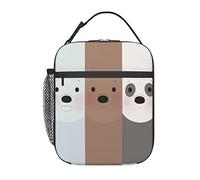 We Bare Anime Bears Sac à déjeuner isotherme réutilisable portable pour extérieur, bureau, pique-nique 25,4 x 10,2 x 20,3 cm