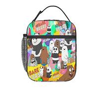 We Bare Anime Bears Sac à déjeuner isotherme réutilisable portable pour extérieur, bureau, pique-nique 25,4 x 10,2 x 20,3 cm