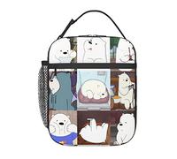 We Bare Anime Bears Sac à déjeuner isotherme réutilisable portable pour extérieur, bureau, pique-nique 25,4 x 10,2 x 20,3 cm