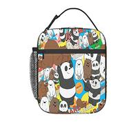 We Bare Anime Bears Sac à déjeuner isotherme réutilisable portable pour extérieur, bureau, pique-nique 25,4 x 10,2 x 20,3 cm
