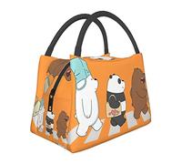 We Bare Anime Bears Sac à déjeuner isotherme réutilisable portable pour l'extérieur, le bureau, le pique-nique 27,9 x 16,5 x 17,8 cm