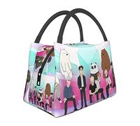 We Bare Anime Bears Sac à déjeuner isotherme réutilisable portable pour l'extérieur, le bureau, le pique-nique 27,9 x 16,5 x 17,8 cm