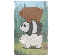 We Bare Bears Bear Stack Plaid Ultra Doux au Toucher Soyeux - 91 x 147 cm
