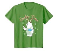 We Bare Bears Cookie Time Noël T-Shirt, Enfant, Herbe, 6 Ans