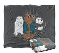 We Bare Bears Jacket Plaid Ultra Doux au Toucher Soyeux - 152 x 127 cm