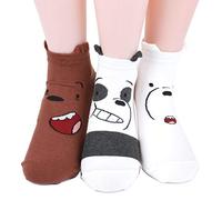 We Bare Bears socks Women's Socks 3 pairs (Grizzly,Panda,Ice Bear) 02 - Made in Korea