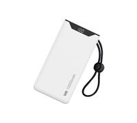 WE Batterie de secours, Power Bank, 10 000 mAh, PD 18W 1 port USB-A, 1 port USB-C pour chargement simultané - Blanc
