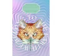 We Belong To The Earth: Cat & Dragonfly Inspirational Round Composition Notebook | 110 Grid Pages | Motivational Journal for Cat Lovers