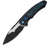 WE Bleu / Manche en titane noir avec incrustation en fibre de carbone Arctic Storm Fat Lame en Vanax