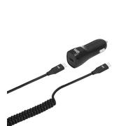 WE Bundle Chargeur allume-cigare pour voiture USB C de 3W pour Samsung S10/S9/S8/S7 Huawei, Honor et Plus et un cable USB-C vers USB-C de 1,50m - Noir