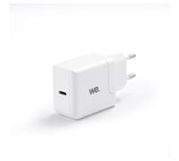 WE Bundle Chargeur Secteur + Câble Chargeur : Câble USB-C/Lightning Sortie Max 20W / Power Delivery 3.0 Mince, léger et pratique. Blanc