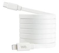 WE Câble USB-C/Lightning mâle/mâle plat 1m - blanc
