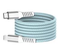 WE câble USB-C/Lightning magnétique, USB2,0-9V/3A/27W, 1mètre Bleu