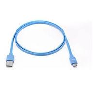 WE Connect Câble plat USB-C vers USB 1m pour Samsung S8/S9/S10 Bleu