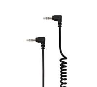 WE Câble Auxiliaire Audio Jack/Jack 3,5mm Mâle Mâle Coudé Spirale 2m - très résistant - Compatible avec les Casques Beats, iPhone iPad iPod Casque HiFi Autoradio Smartphone Tablette MP3 - Noir