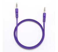 WE Câble Auxiliaire Audio Jack/Jack 3,5mm Mâle Mâle Plat 1m50 - très résistant - Compatible avec les casques Beats, iPhone iPad iPod Casque HiFi Autoradio Smartphone Tablette MP3 - Violet