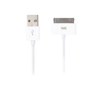 WE - Câble de chargement / de données - Apple Dock mâle pour USB mâle - 1 m - blanc - pour Apple iPad/iPhone/iPod (Apple Dock)