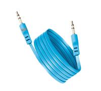 WE Câble jack mâle-mâle plat 1,5 m 3,5 mm Bleu