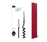 WE Câble Jack/Jack TORSADE Noir- Extensible de 40cm à 2m