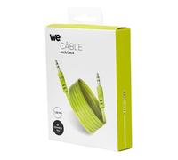 WE WEJKPLAT150VE Câble Jack mâle/mâle Plat 1,50 m Vert