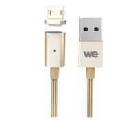 WE Câble Micro USB Magnétique Nylon Tressé Aimanté, Charge et Synchronisation des Données - 1.20M - Or