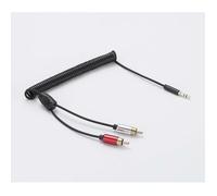 WE Câble RCA Jack Audio Stéréo Cordon Jack 3.5mm vers 2 RCA Mâle en Spirale Compatible avec TV PC Smartphone Ampli Chaîne HiFi Barre de Son Home Cinéma Autoradio Enceinte 1M