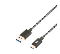 WE Câble Tréssé USB-C vers USB 2m pour Samsung S8/S9/S10, MacBook Pro, Google Pixel/Chromebook, Huawei P20/P30 Xiaomi - Noir et