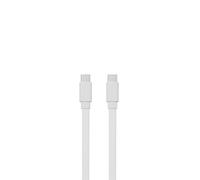 WE Connect Câble USB-C mâle/mâle plat 1 m – 60W (3A/20V) USB 2.0 – Blanc, ne s'emmêle pas