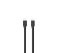 WE Connect Câble USB-C mâle/mâle plat 2 m - Charge 60W (3A/20V) - USB 2.0 - Noir - ne s'emmêle pas
