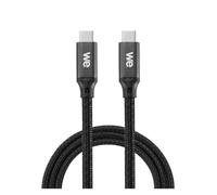 WE Connect Câble USB-C mâle vers USB-C mâle 1 m – USB 3.2 Gen 1, 3A, nylon tressé