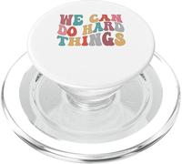 We Can Do Hard Things Groovy Citation de Motivation rétro PopSockets PopGrip pour MagSafe