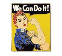 We Can Do it - Épingle en émail - Grande taille 3,8 cm - En commémoration de Rosie la riveteuse et en soutenant les droits des femmes aux États-Unis.