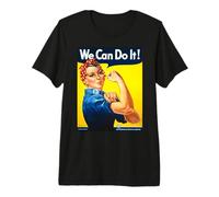 We Can Do It Poster Rosie The Riveter Girl Power T-Shirt Haut de Gamme