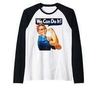 We Can Do It Rosie The Riveter Vintage Feminist Icône Meme Manche Raglan