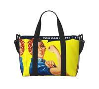 We Can Do It Sac fourre-tout imprimé pour femme Sac à bandoulière portable adapté pour les entraînements de gym, les trajets et les voyages