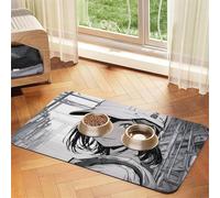 We Can Do It1 Tapis d'alimentation pour animaux de compagnie Tapis pour gamelle de nourriture et d'eau pour chiens Tapis distributeur d'eau Accessoires pour chiens